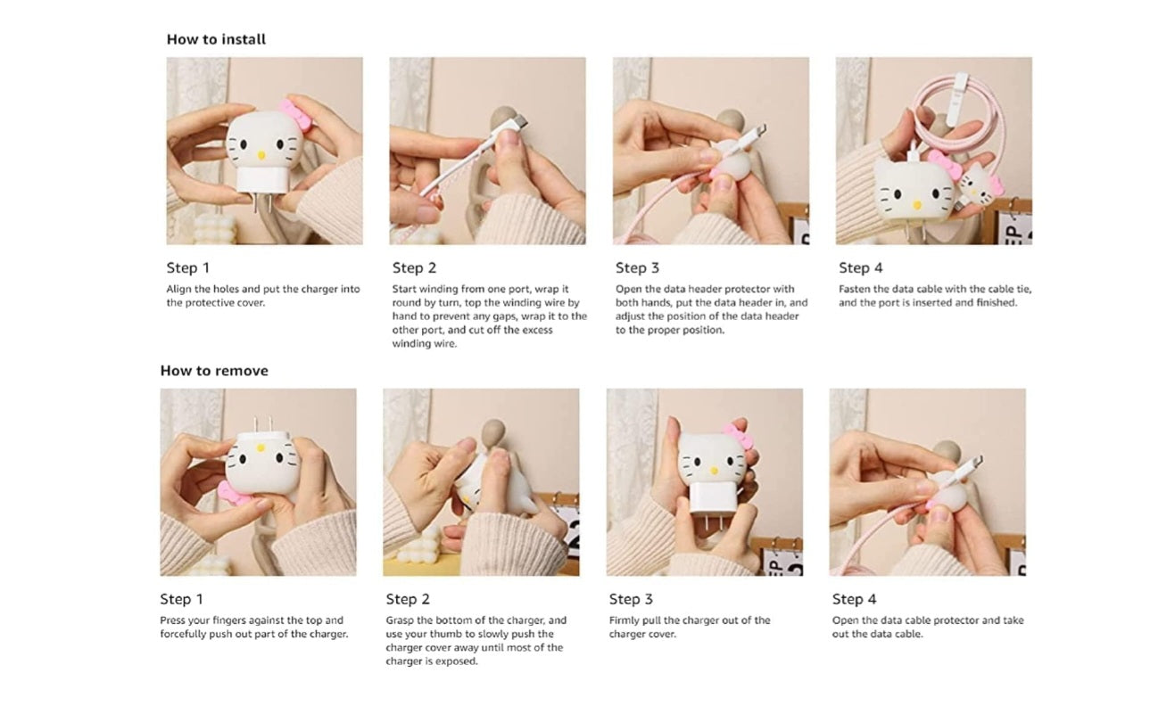 Pink Cat Paw Charger Protecter