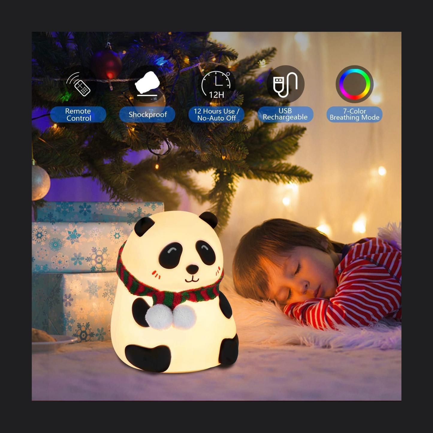 Seated Panda Light Lamp