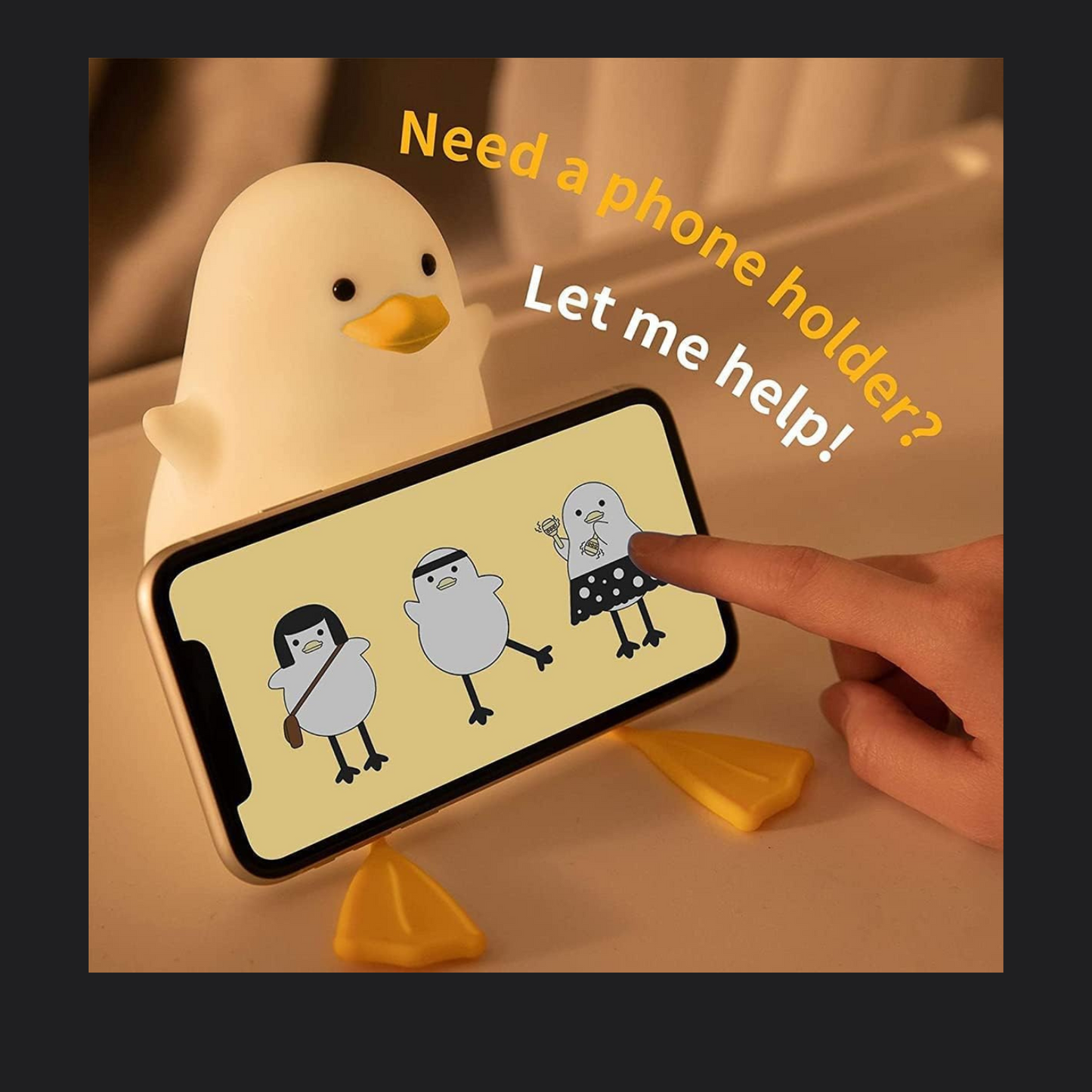 Seated Duck Light Lamp