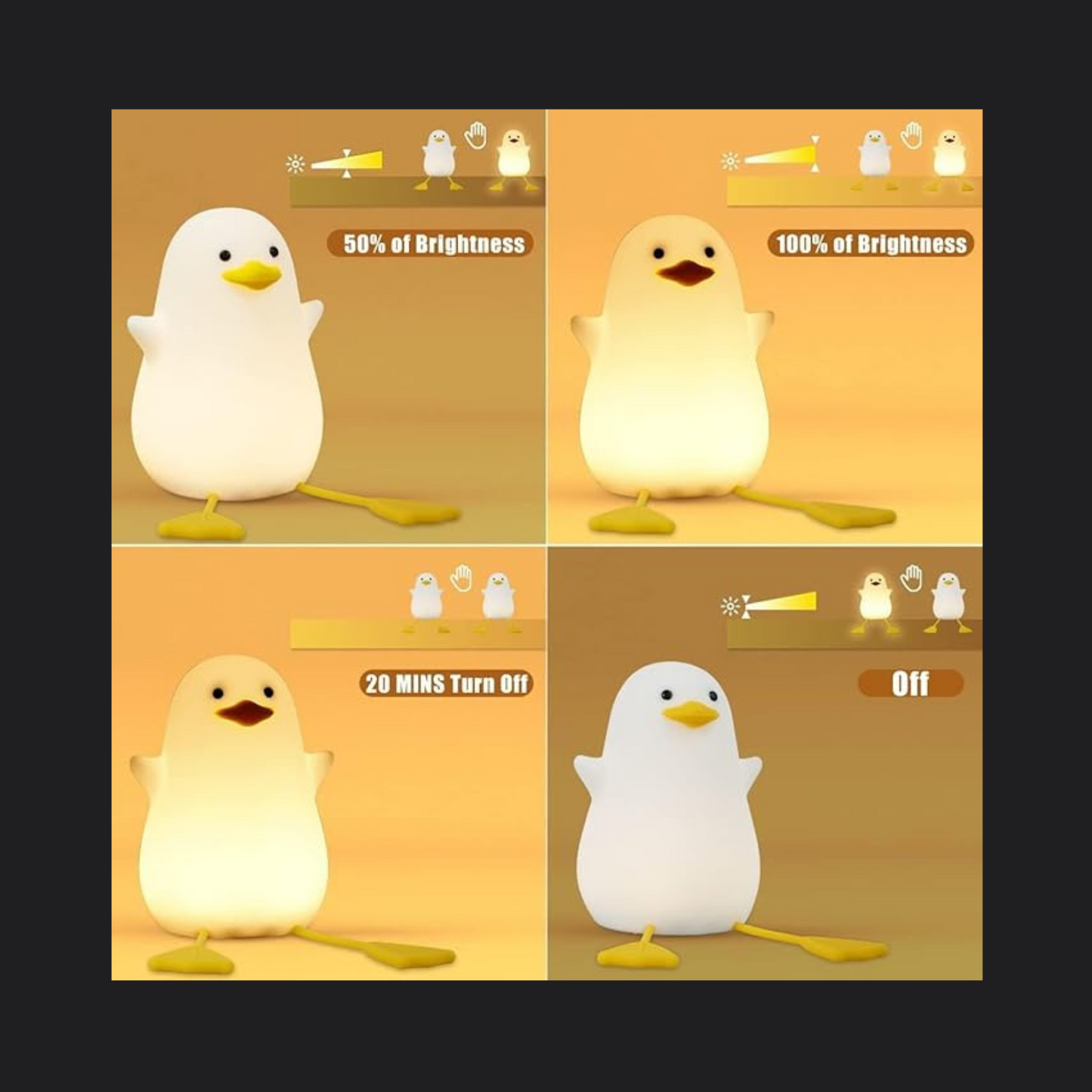 Seated Duck Light Lamp