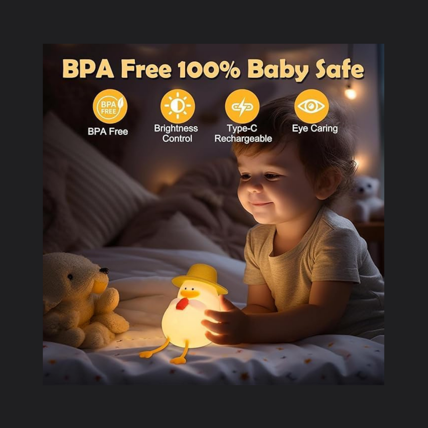 Seated Duck Light Lamp