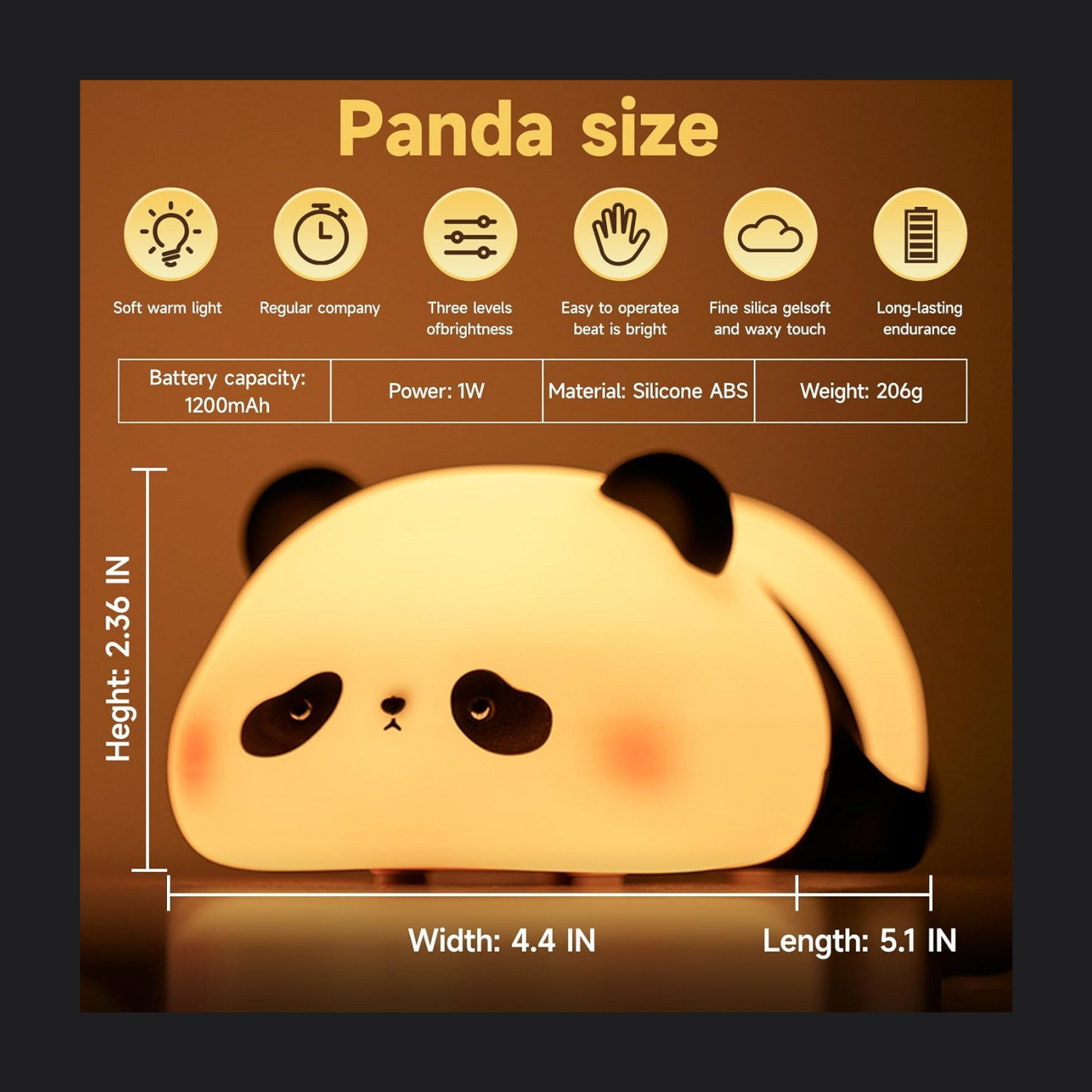 Lying Panda Light Lamp