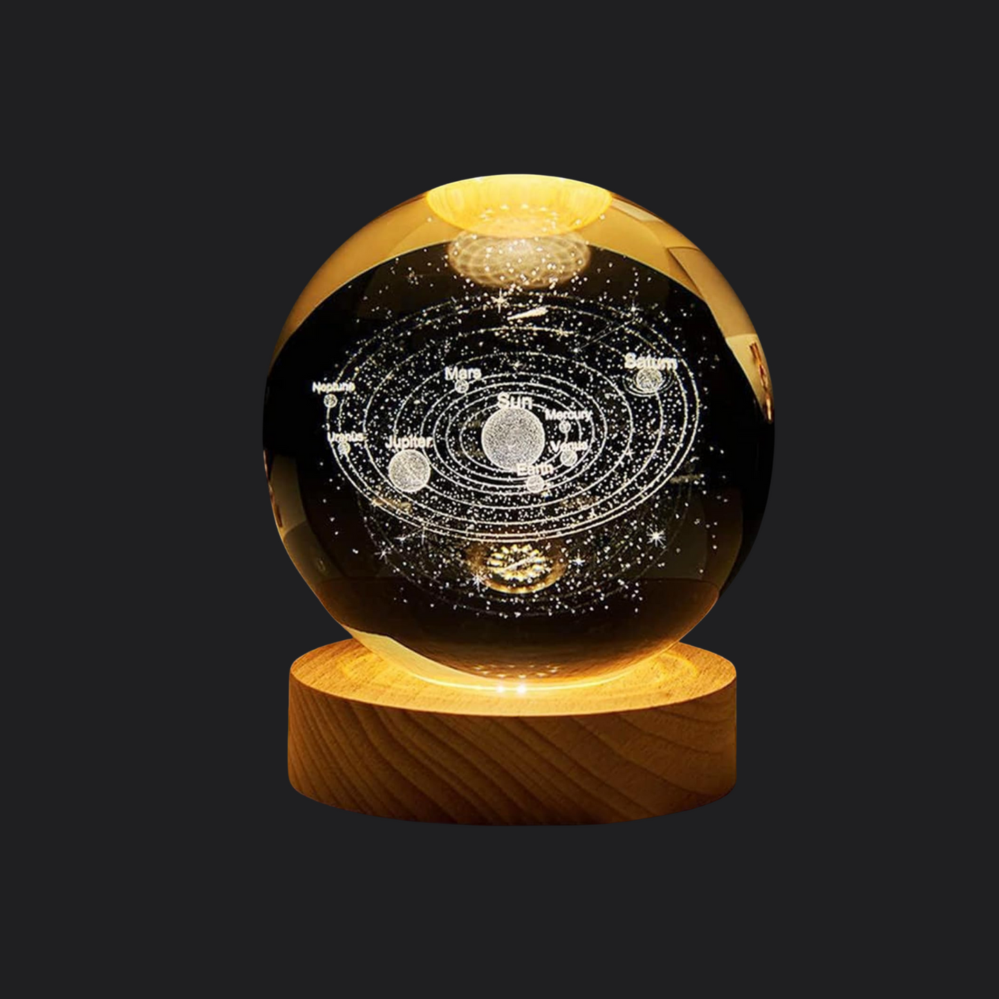 Solar System Crystal Ball Lamp