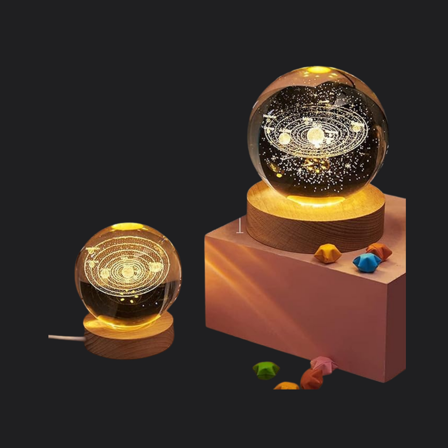 Solar System Crystal Ball Lamp