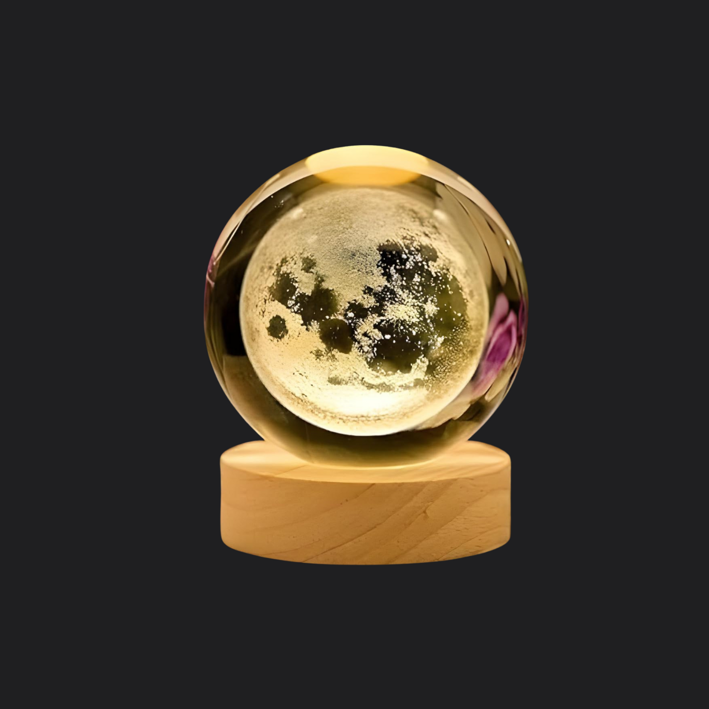 3D Moon Crystal Ball Lamp
