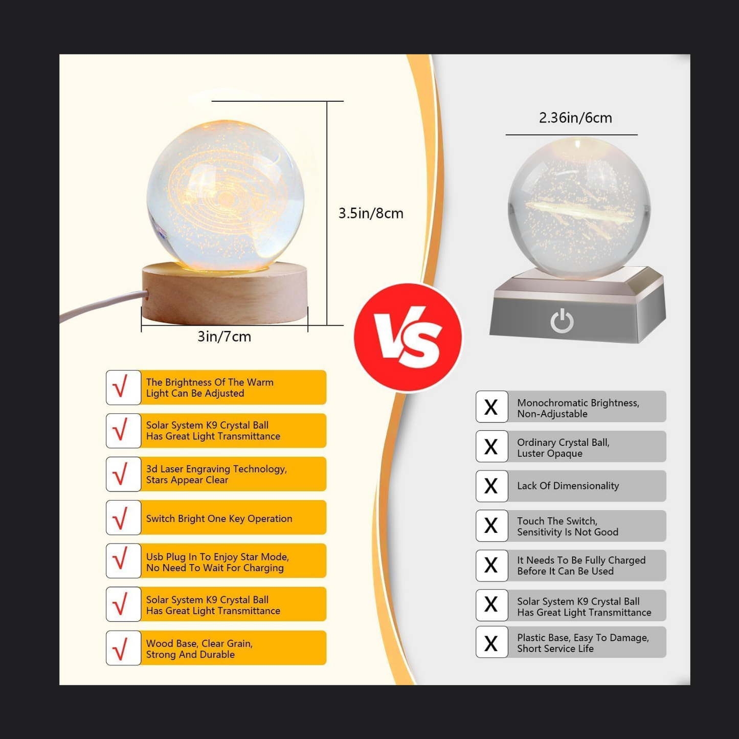 Galaxy Crystal Ball Lamp