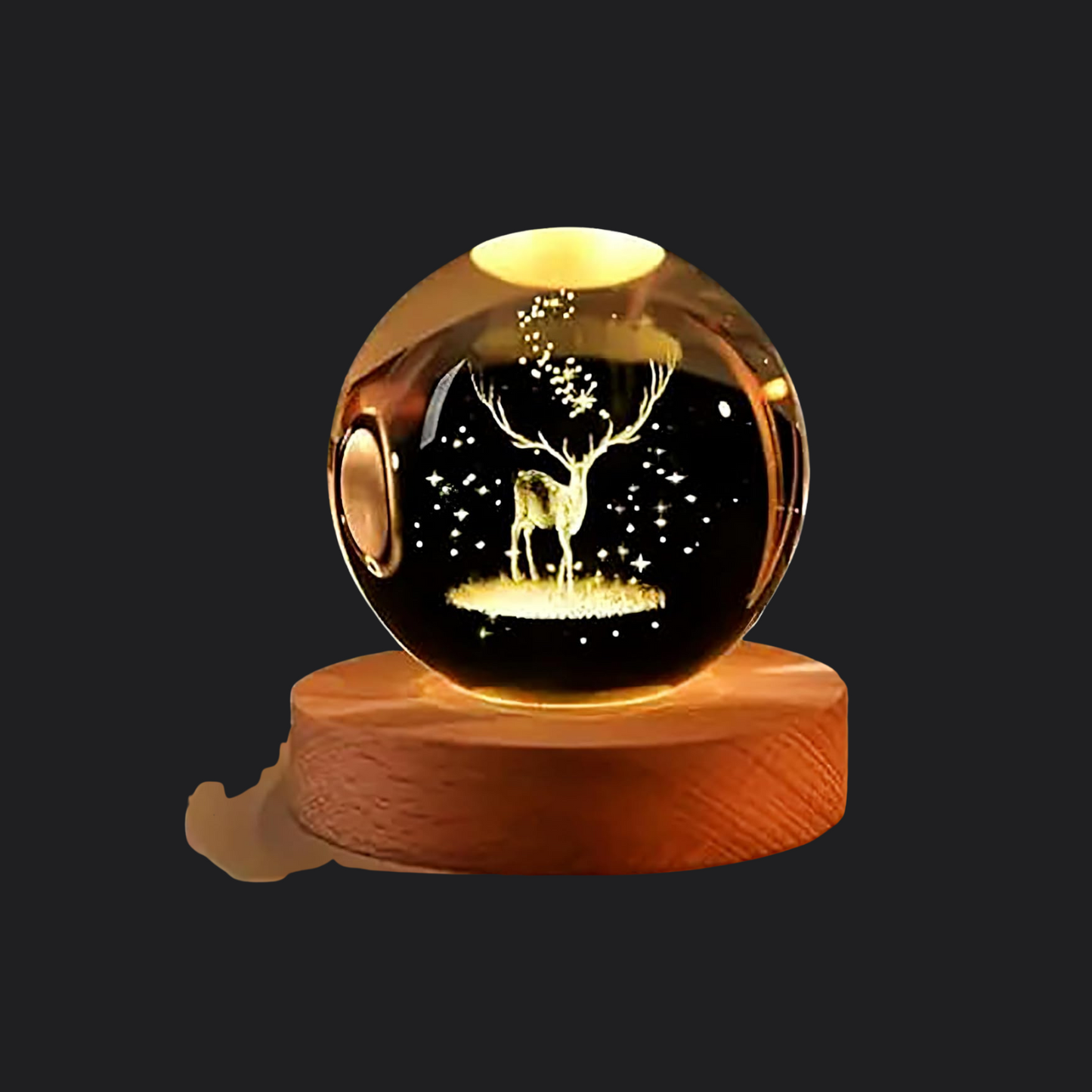 Deer Crystal Ball Lamp