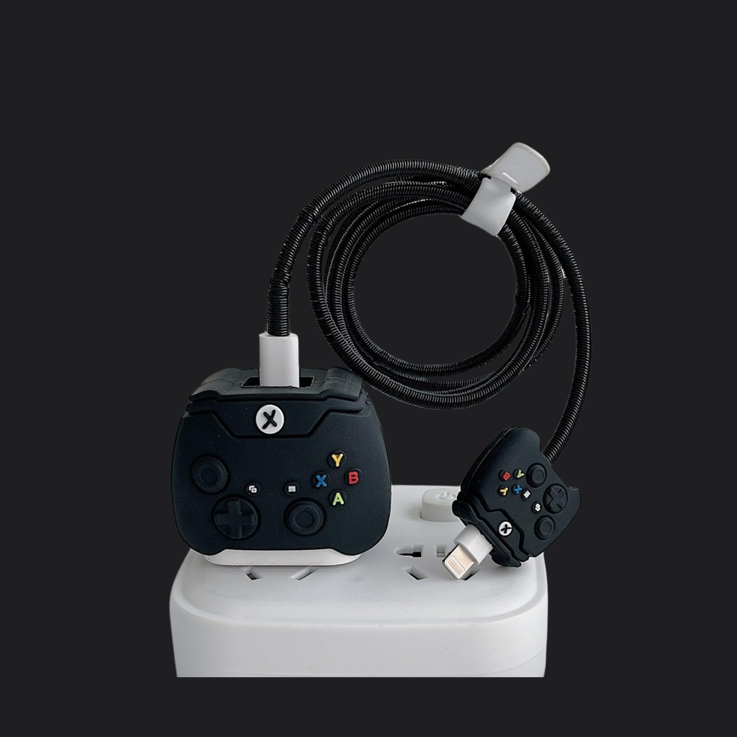 Black Game Console Charger Protecter