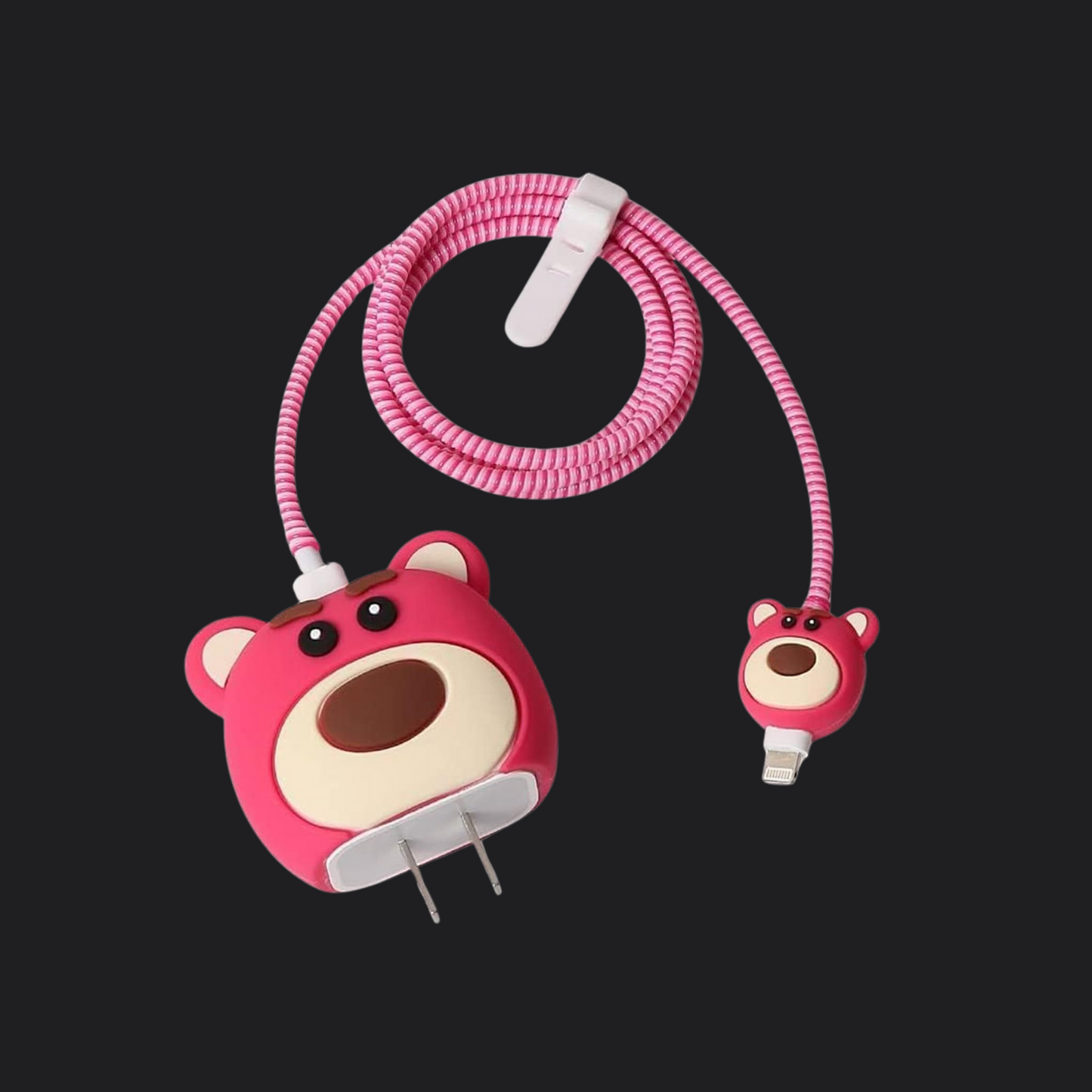 Pink Bear Charger Protector