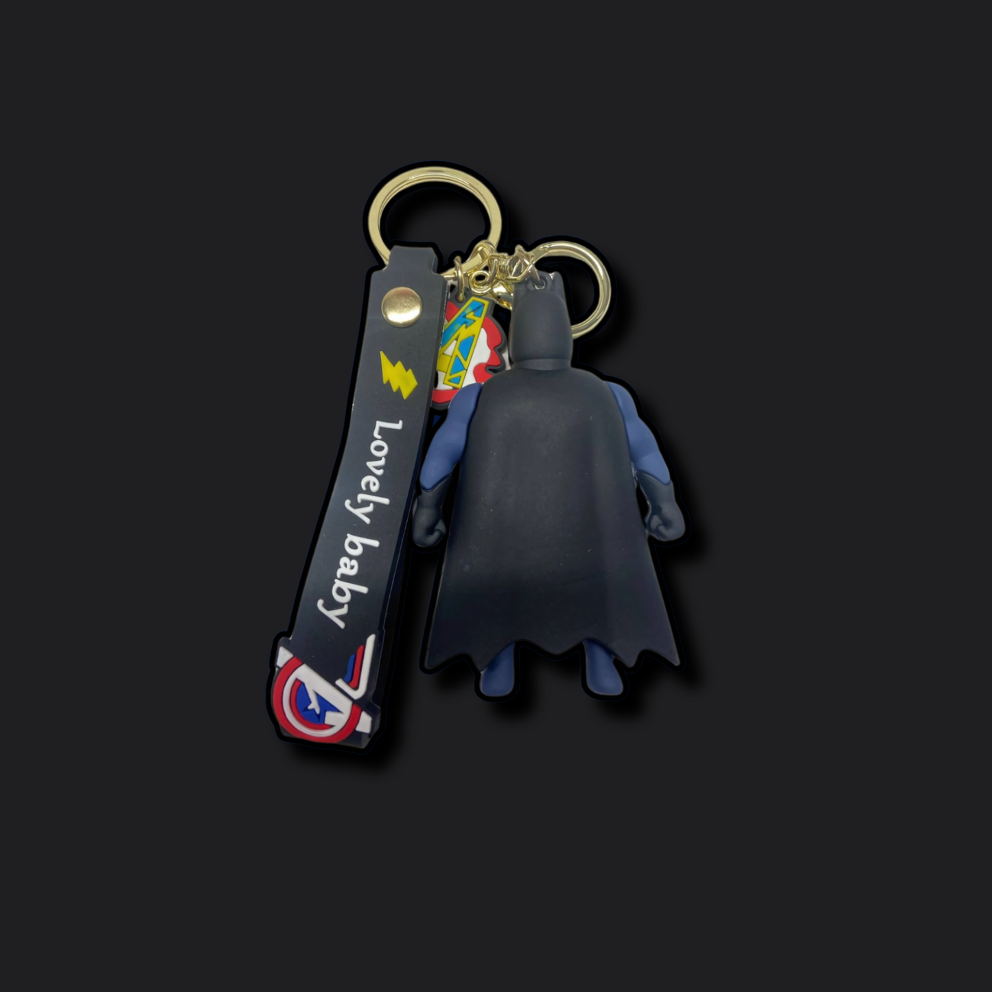 (Pack of 2) 3D Batman & Superman Keychain