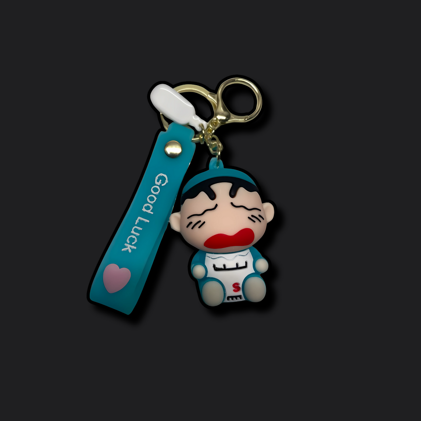 3D Sinchan Teal Keychain