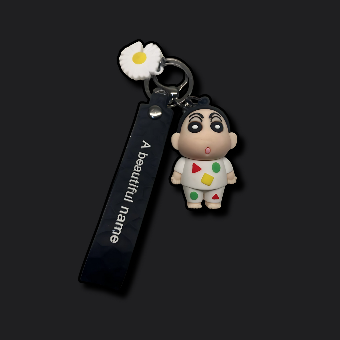 3D Sinchan White Keychain