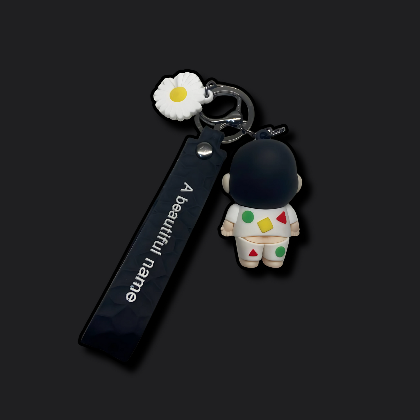 3D Sinchan White Keychain