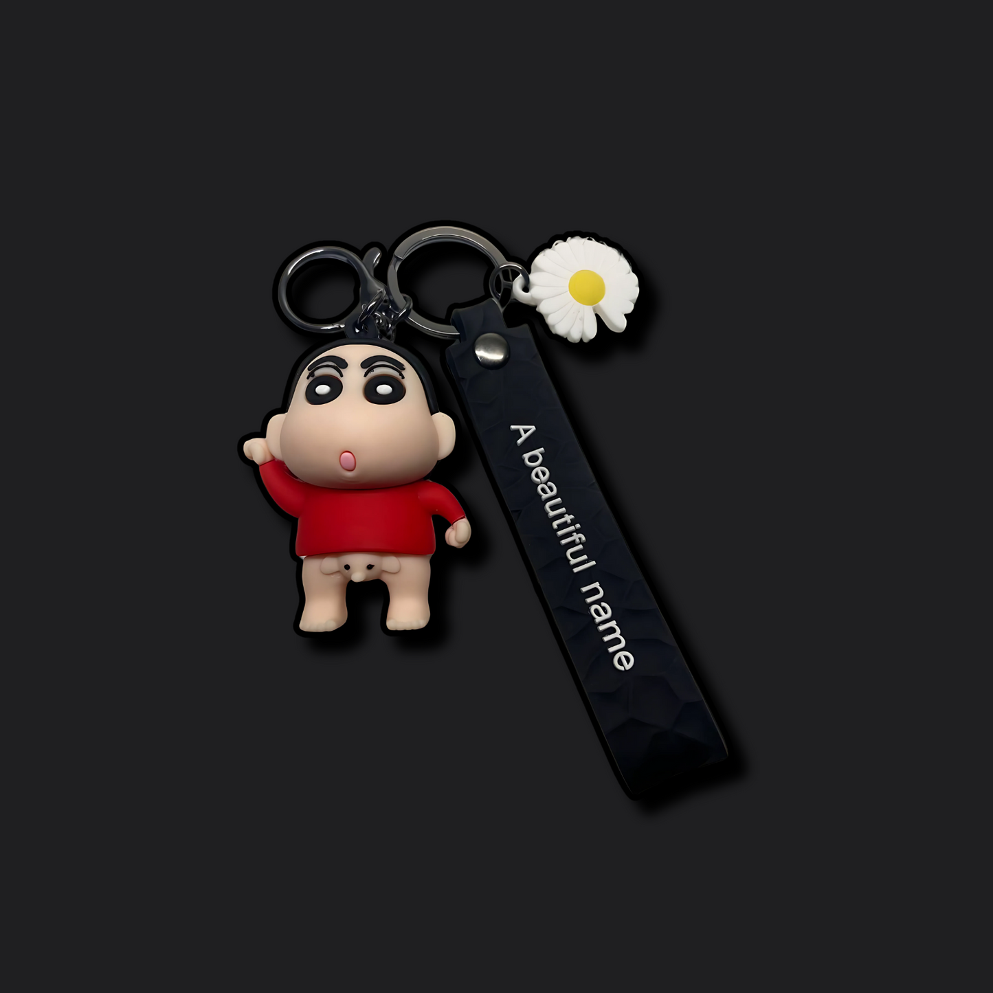 3D Sinchan Red Keychain