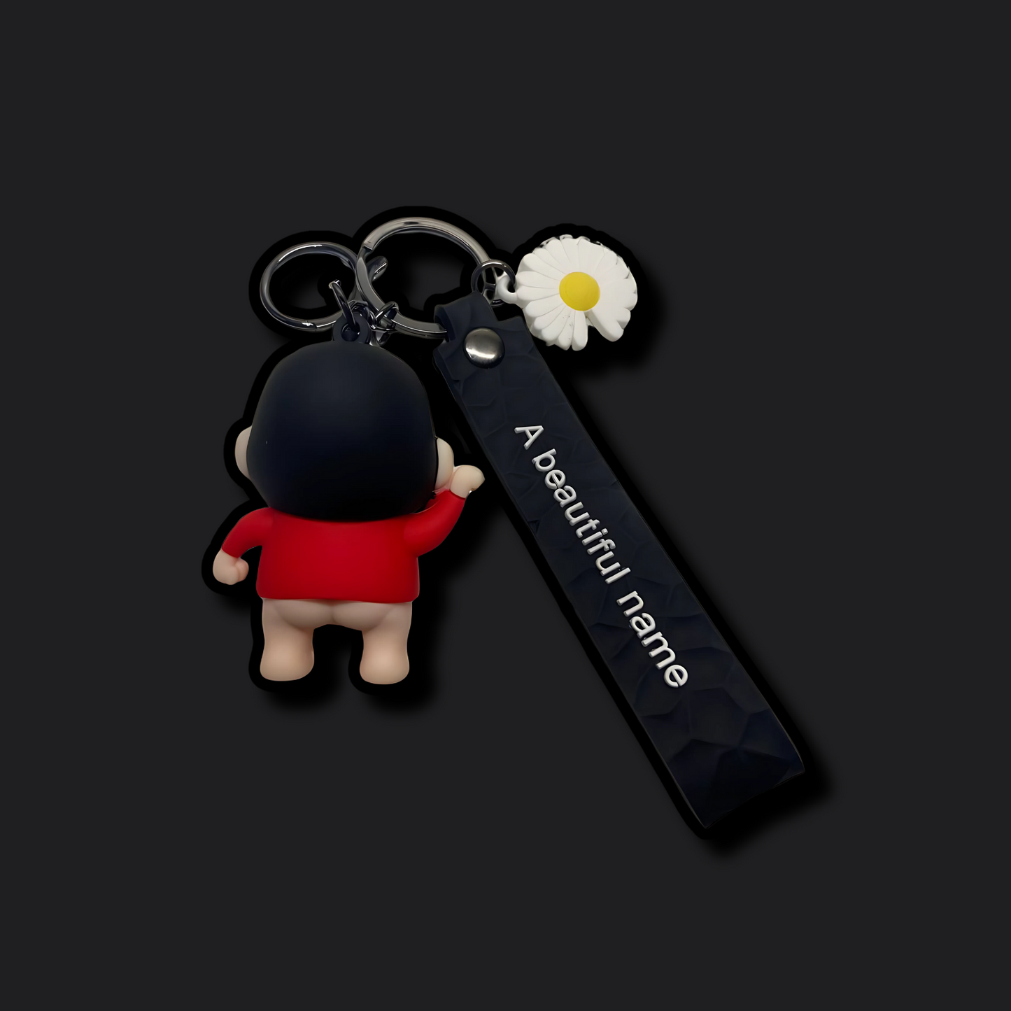 3D Sinchan Red Keychain