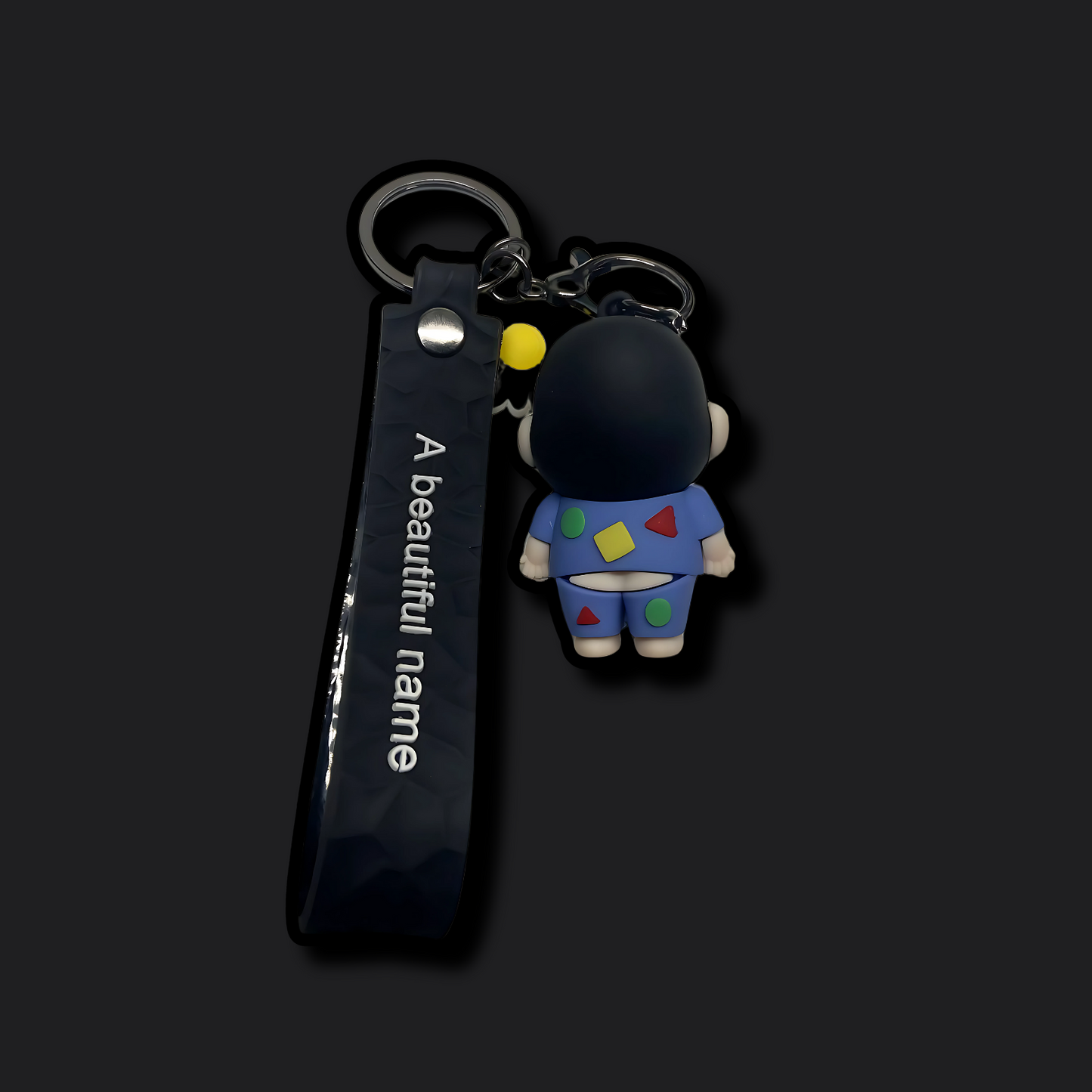 3D Sinchan Blue Keychain