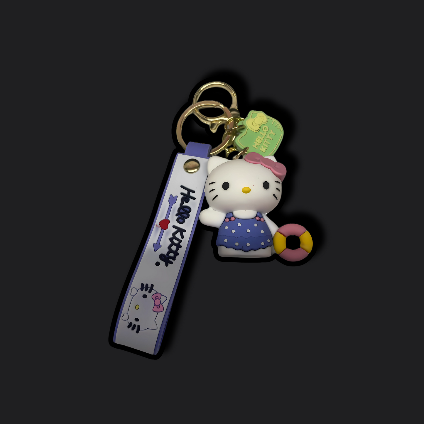 3D Kitty Blue Keychain