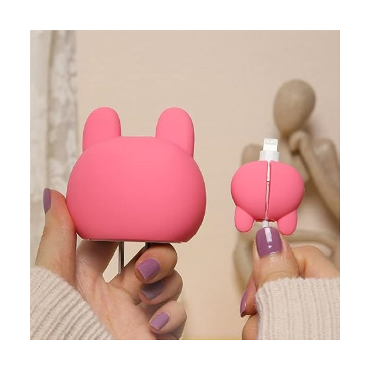 Pink Kitty Charger Protecter