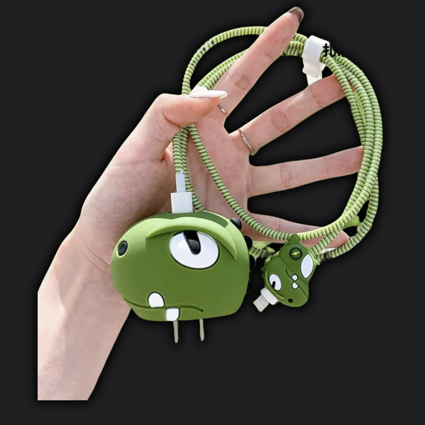 cute dinosour iphone charger protector