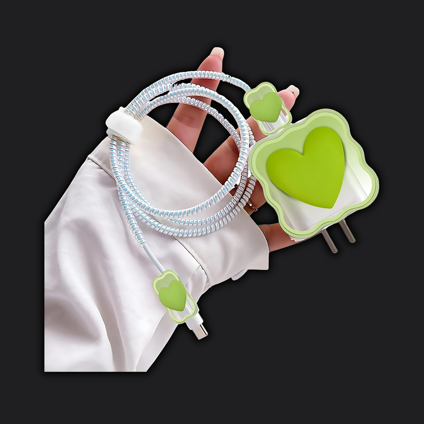 Green Heart Charger Protector