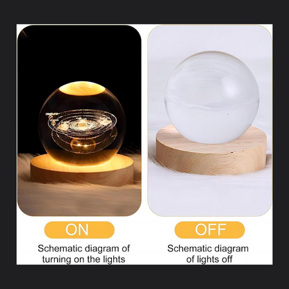 Dolphin & Moon Crystal Ball Lamp