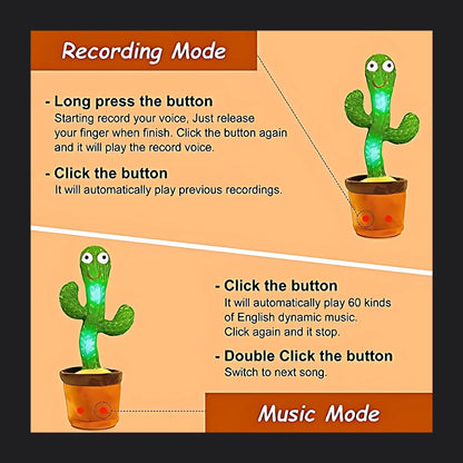 Cactus Toy for Babies Dancing,Talking, Speaking, Recording