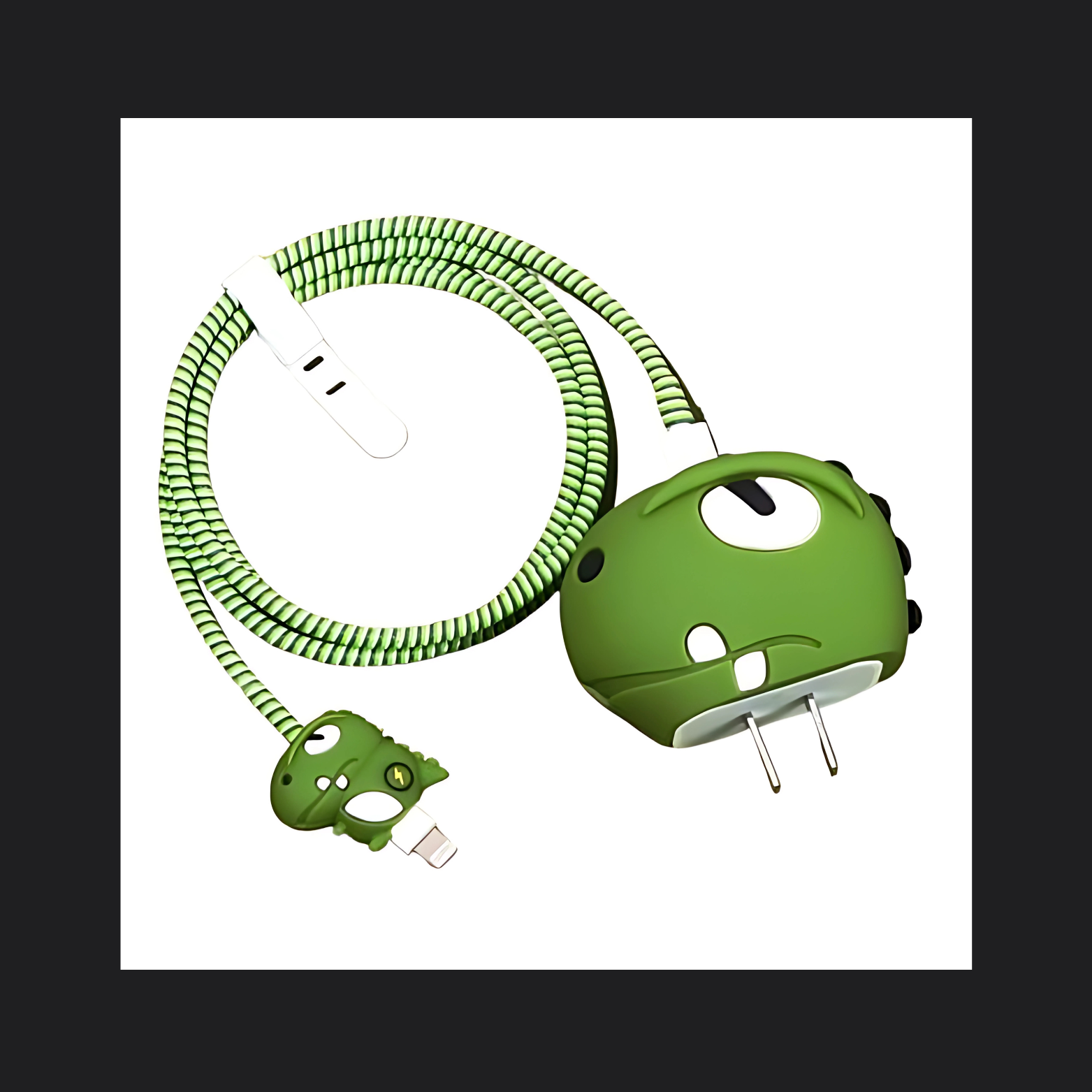  cute dinosour iphone charger protector