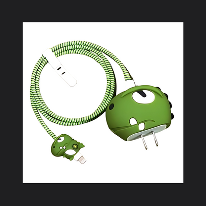  cute dinosour iphone charger protector